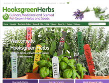 Tablet Screenshot of hooksgreenherbs.com